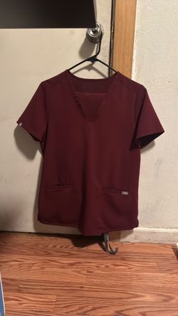 Figs scrubs burgundy set