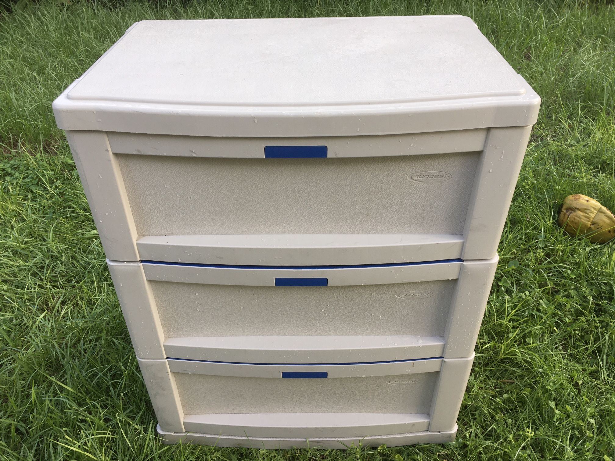 Suncast 3 Drawer Utility ,Garage, Pool ,Bedroom Wall Cabinet Organizer