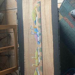 Egyptian Papyrus Hand Painted Geese AL ZAHAD signed