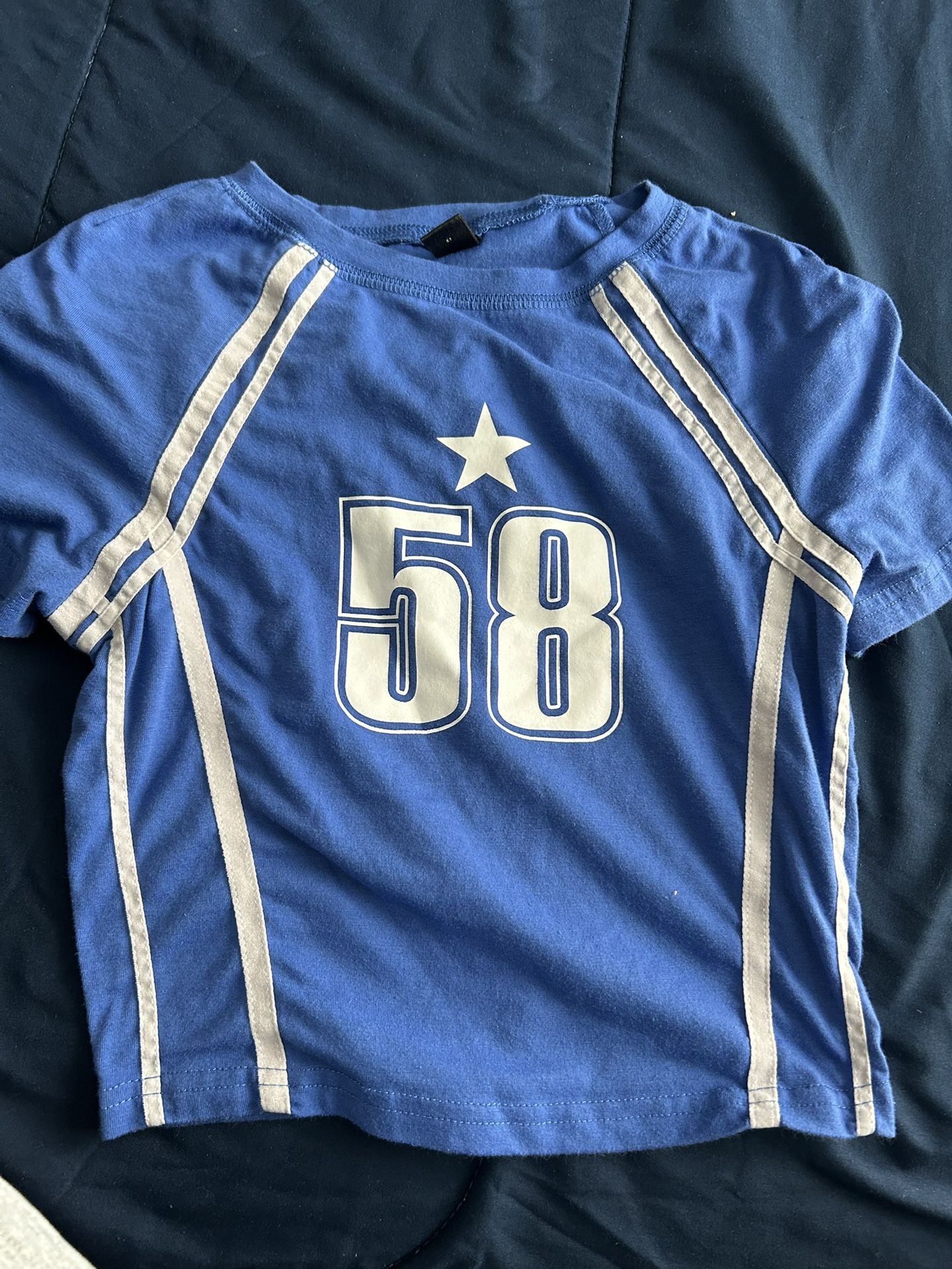 58’ Blue Crop Top