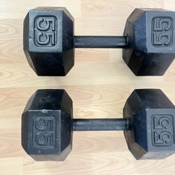 Set If 55 Lb Dumbbells 