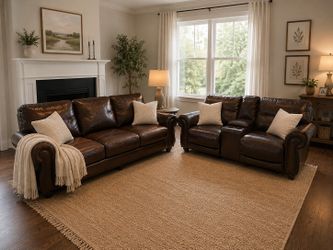 Ashley furniture Leather Reclining Couch and Loveseat