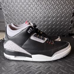 Size 12.5 Jordan 3 Retro 2024 Black/Cement DN3707-010