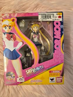 SH Figuarts Pretty Guardian Sailor Moon & Luna Action Figure 20th Anniversary Bandai EUC