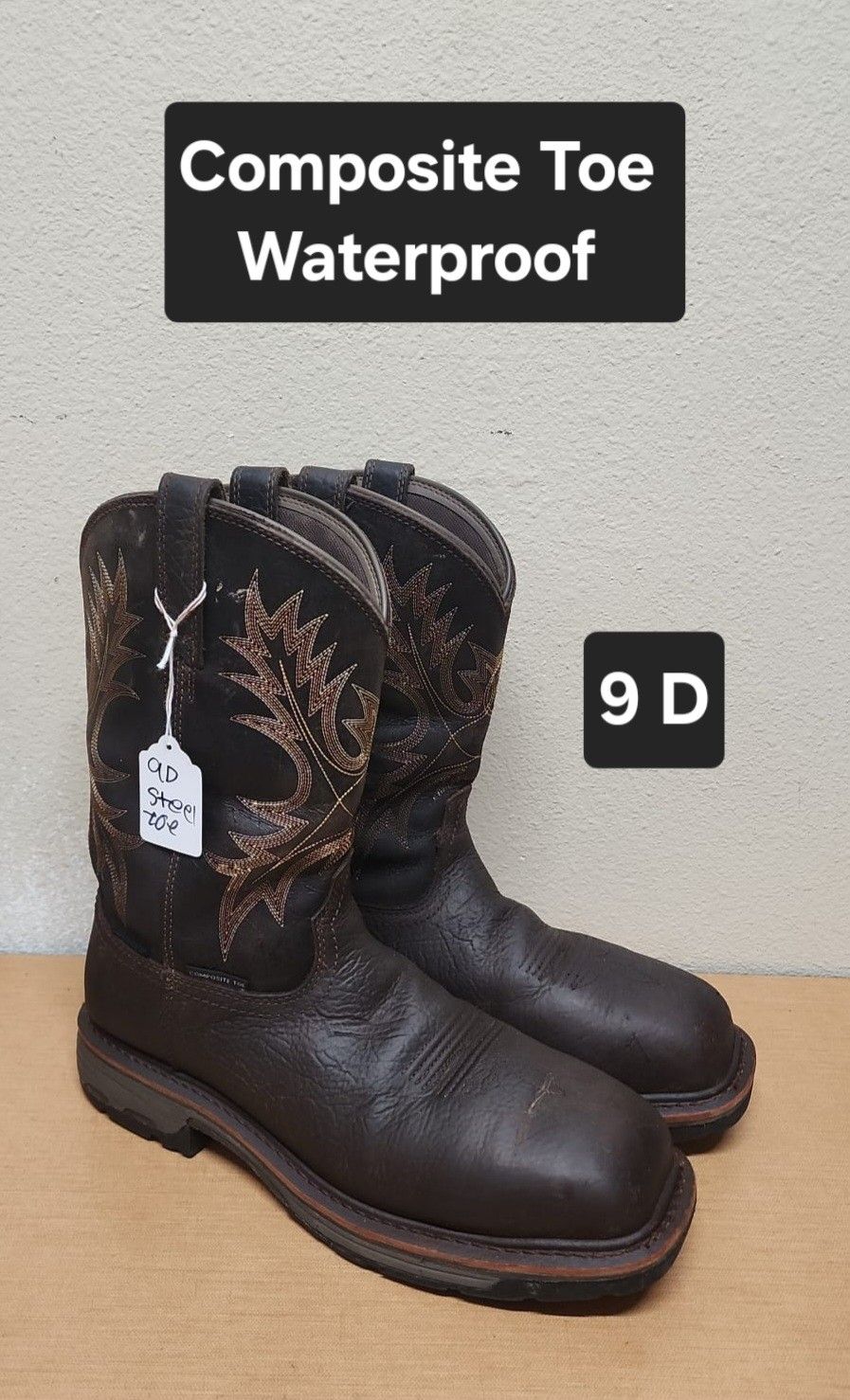 Ariat Work Boot Size 9 D COMPOSITE TOE