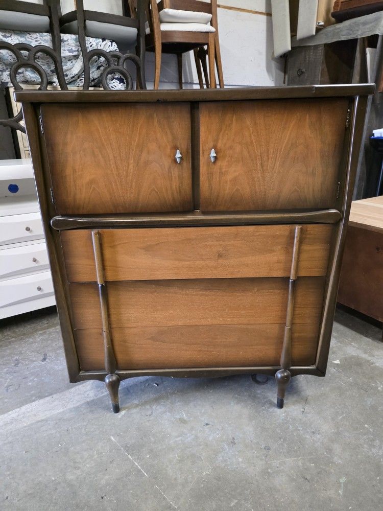 Mid Century Modern MCM 5 Drawer Armoire