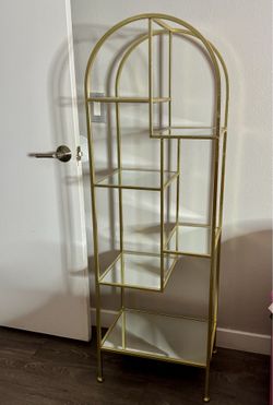 Glass/Metal Shelf 18 x 12 x 55.5