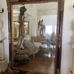 Huge gold And Burgundy Mirror