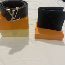 Louis Vuitton Wallet And Belt 