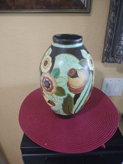Vintage 20th Century Art DECO Vase Boch Freres Charles Keramis Vase