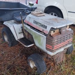 Riding Lawn Mower With Attachments.