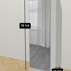 Preowned IKEA PAX Storage Cabinet w/ Mirror Door & 5 shelves