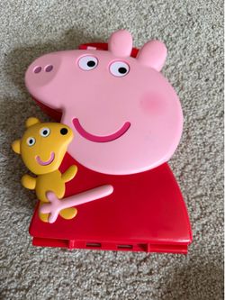2003 PEPPA PIG Carry Along Friends Carring CASE And 10 Figures