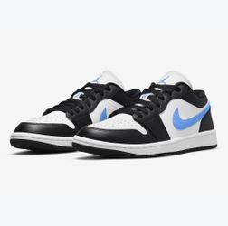 Nike Jordan 1 Low Black University Blue White 9.5w (8m)