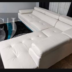 New White Sectional Sofa Couch 