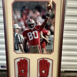 Jerry Rice San Francisco 49ers Framed Signed Glove