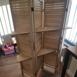 Room Divider w/ Storage Shelves
