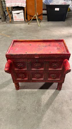 Red wooden box