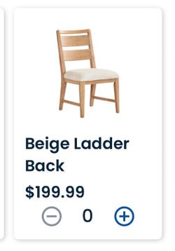 Rooms To Go Callan Beige Ladder Back Dining Chairs Set of 4 – Excellent Condition