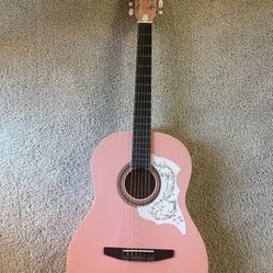 Johnson Acoustic Guitar (Pink) 