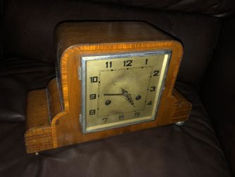 Antique Art Deco CLOCK *untested but doesn't seem to work Size - 13.5x4.5x8in