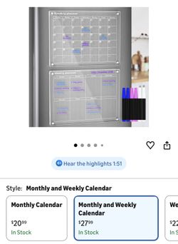 Brand new monthly and weekly magnetic planner