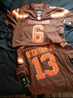 Browns on field jerseys new with tag $45each!