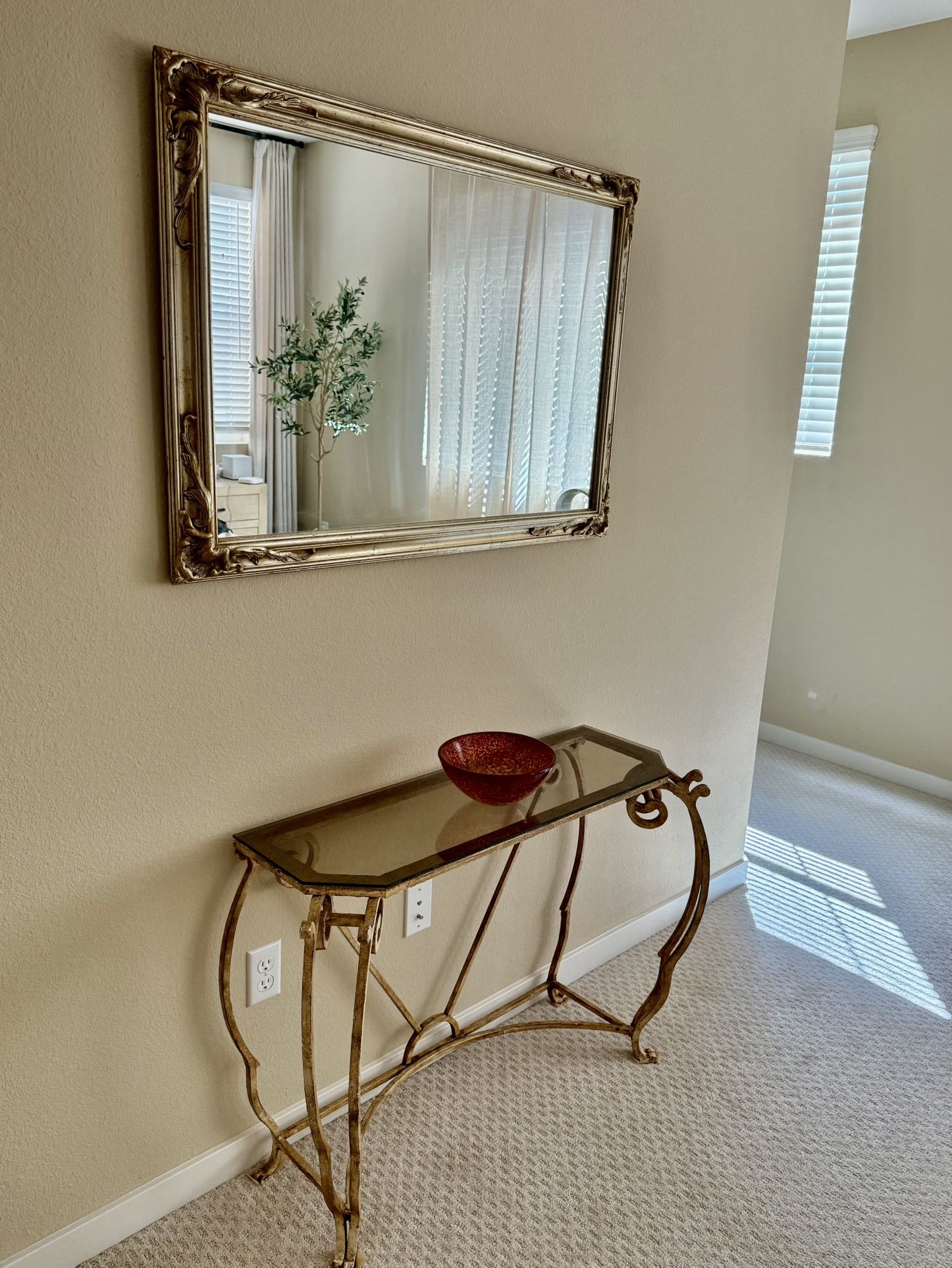 Vintage Console Table & Mirror Set