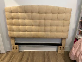 Queen or Full Tan Suede Headboard