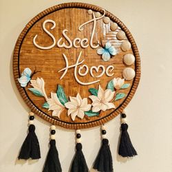 Handmade Sweet Home Wall Decor 