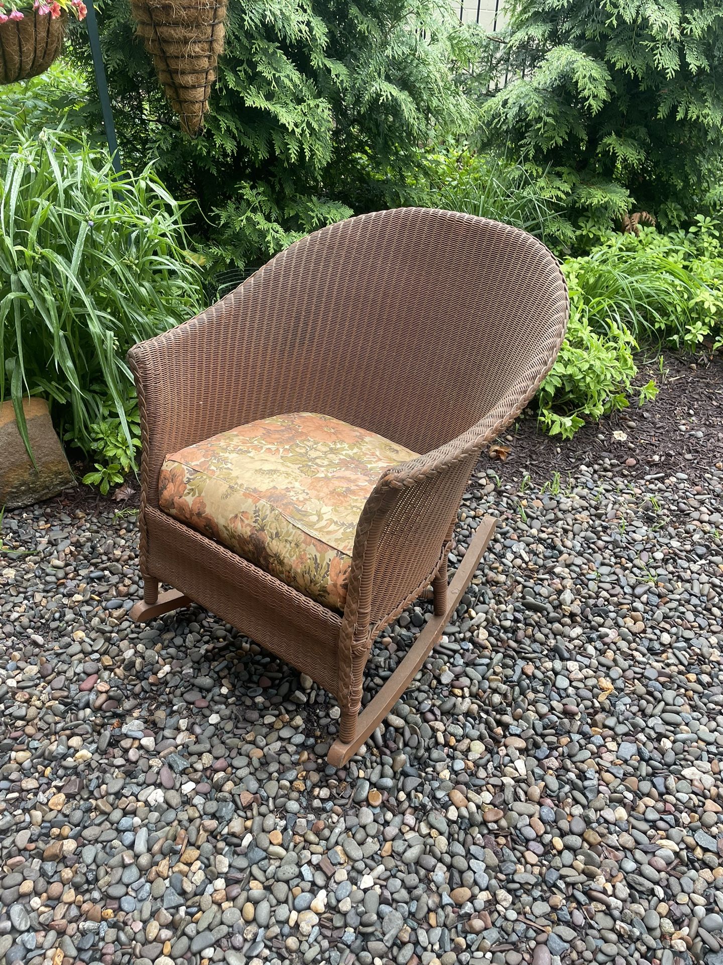 Wicker Rocking Chair -Antique