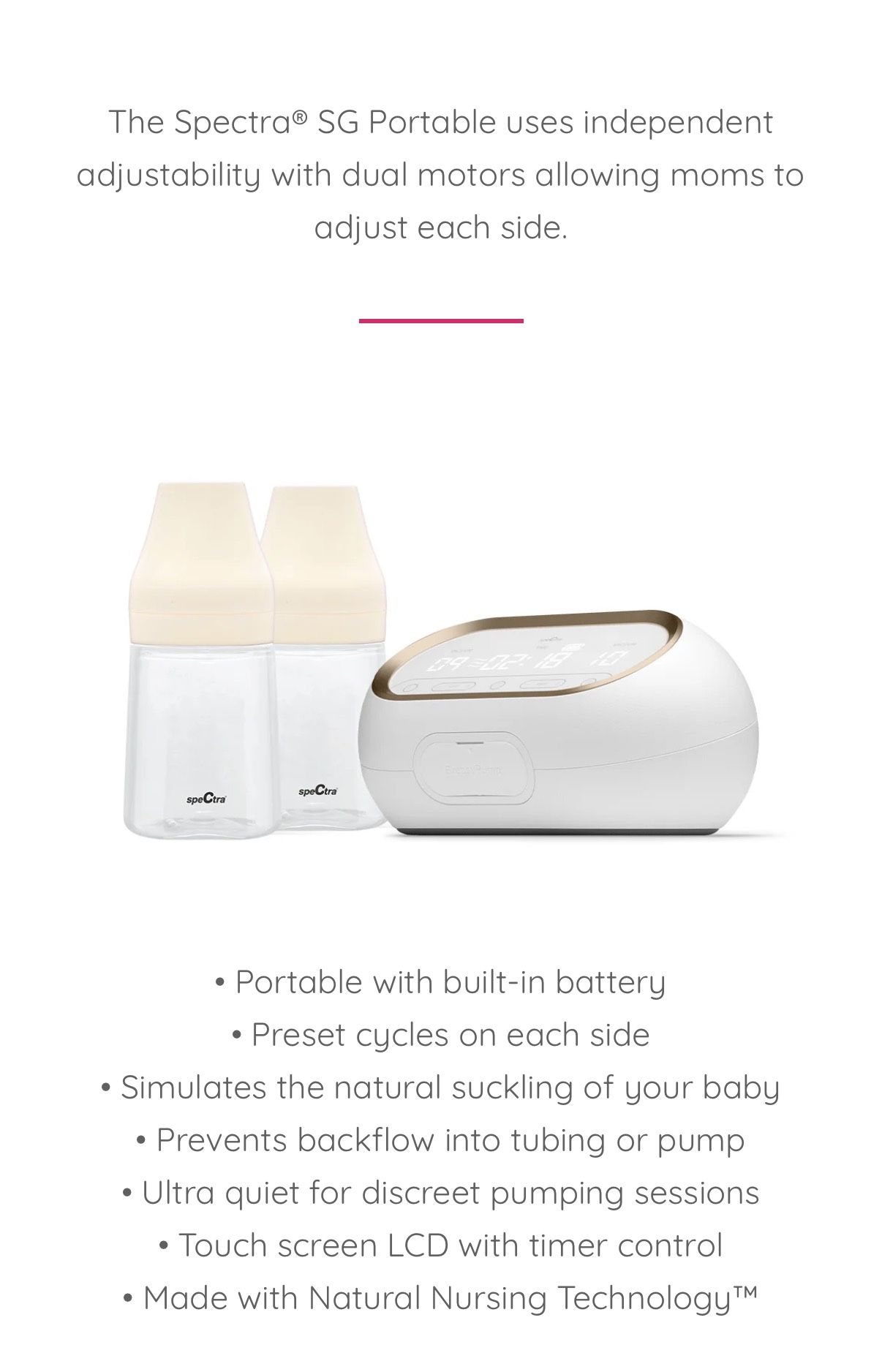 Synergy Gold (SG) Portable Double Adjustable Breast Pump