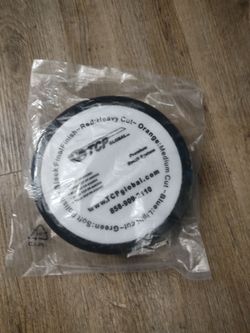 TCP Global 6.7" Black Flat Finishing Velcro Foam Polish Pad For Sale