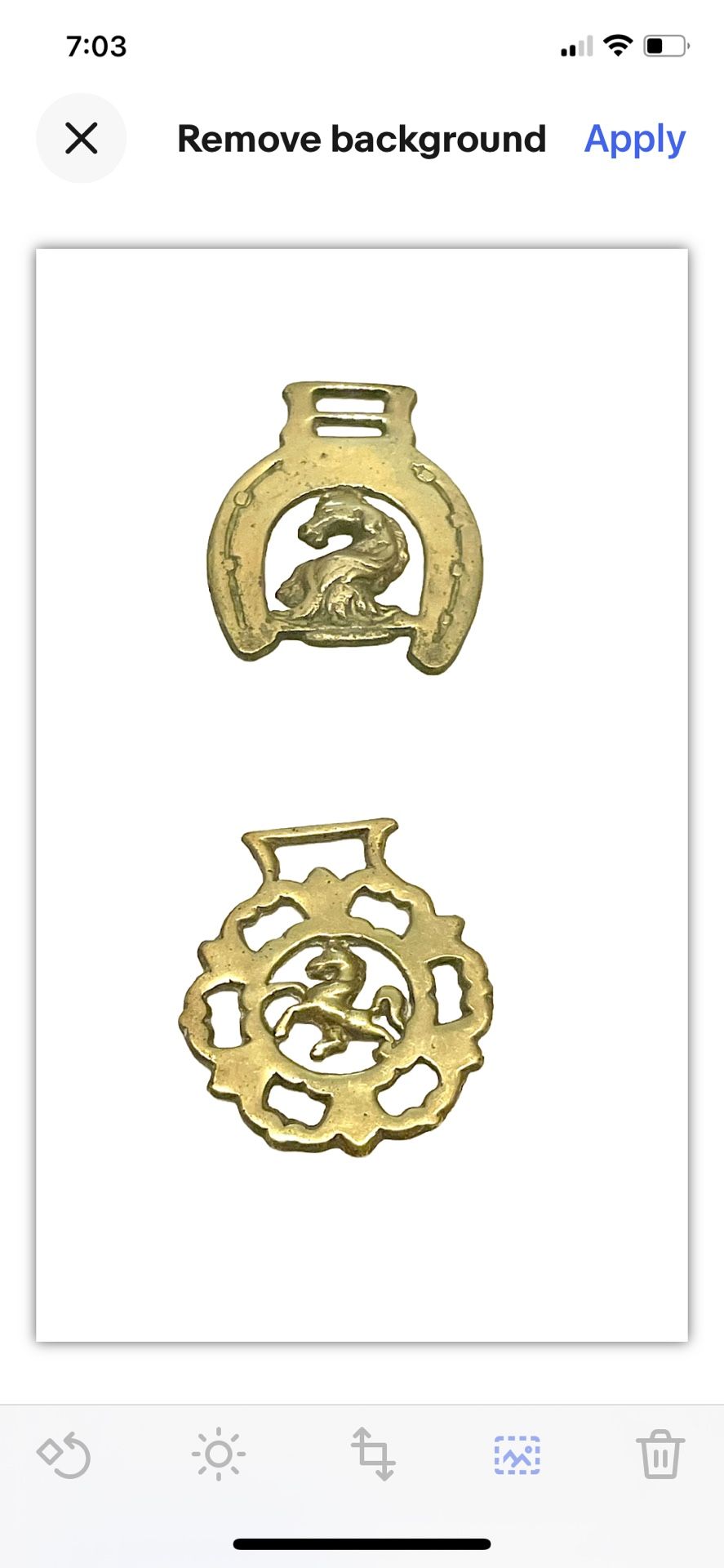 Pair Of Vintage Horse Brasses, Door Knockers Or Bottle Openers