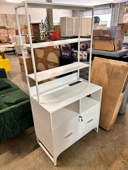 Vertical Filing Cabinet with Charging Station / Printer Stand
​