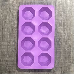 Purple Silicone Geode Gem-Shaped Ice Cube Tray & Candy Mold