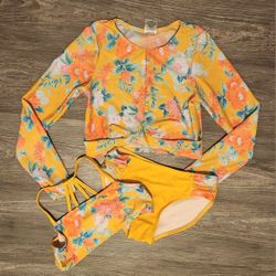Cute Bikini With Rash Guard size L 10-12