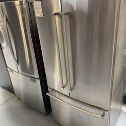 KitchenAid Stainless Steel 22 Cu. Ft. 33” Width Standard Depth French Door Refrigerator With Interior Dispenser