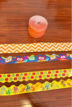 Borders-wall, door, window, classroom, bulletin board, doctor, office