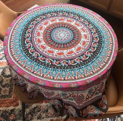 BOHO Round Tablecloth 58” Diameter just $15