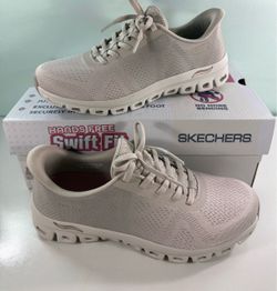 New Skechers Womens Hands Free Swift Fit Glide-Lite 2.0 Sneakers - Tan