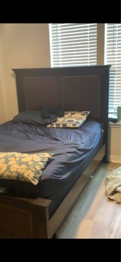 Dark Wood Queen Bed Frame
