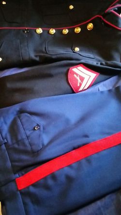Dress blues coat and trousers
