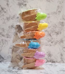 Ice Cream Bowl And Scoop 12 Piece Set New Sealed Colorful