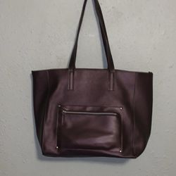NWOT Beautiful tote LARGE bag dark purple shimmer