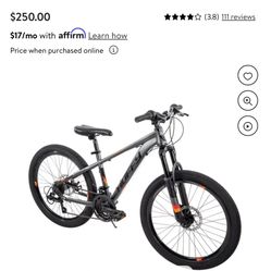 Huffy 24" Scout Boys' Hardtail 21-Speed Mountain Bike with Disc Brakes