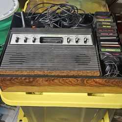 Sears Tele-Games Video Arcade Atari 2600 Console, Controllers, Games *UNTESTED*