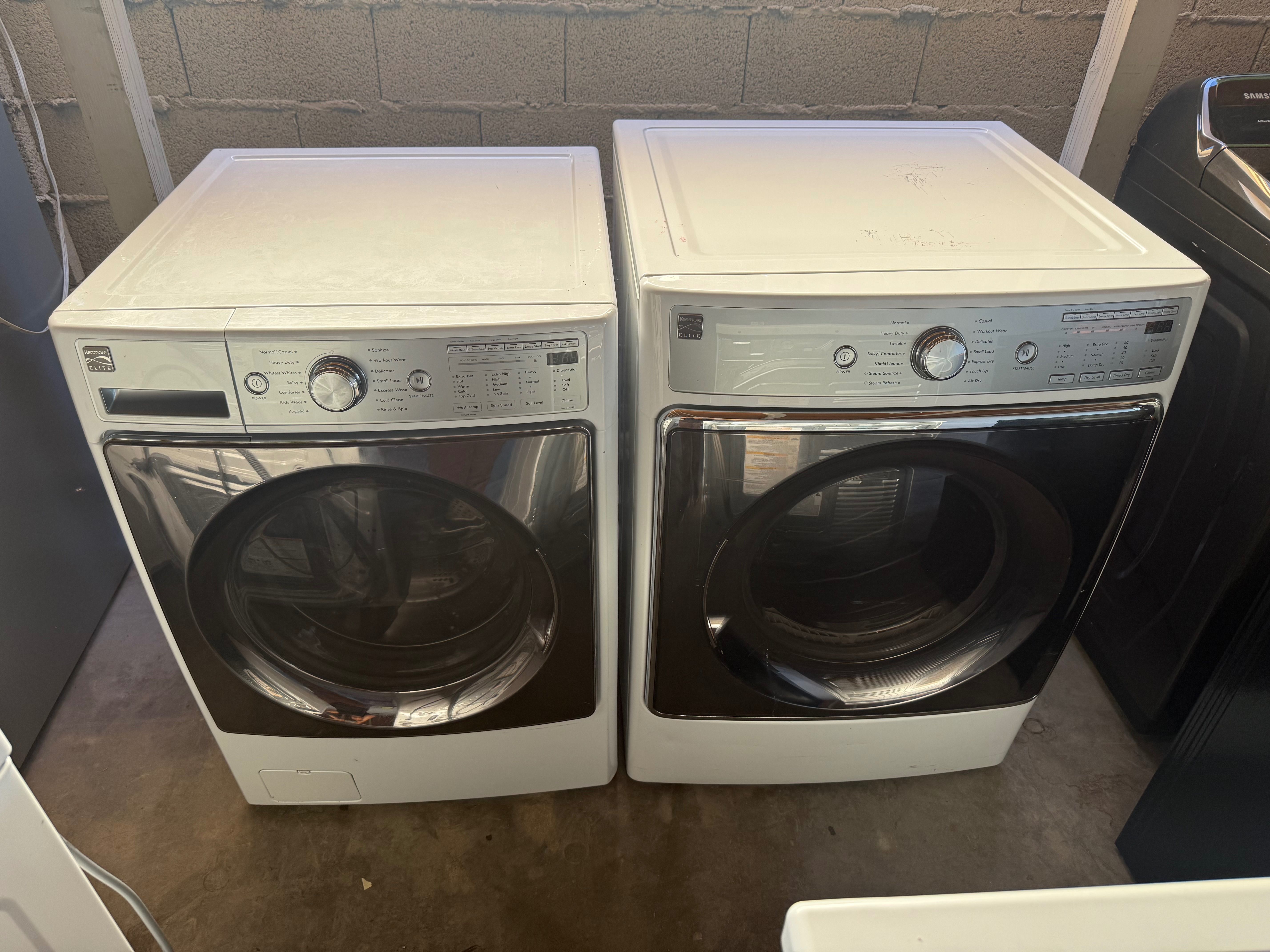 KENMORE WASHER AND ELECTRIC DRYER / FRONT LOAD / LAVADORA Y SECADORA ELECTRICA