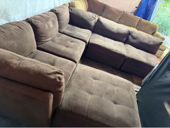 Five piece brown couch look condition clean rearrange different ways. We sell all the time delivery $40 local.