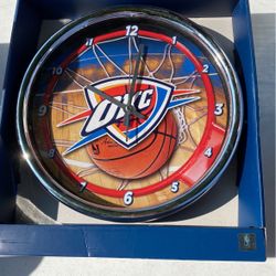 OKC  WinCraft Chrome Clock 
